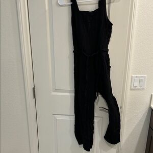 4/$20 Monteau Black Linen Romper